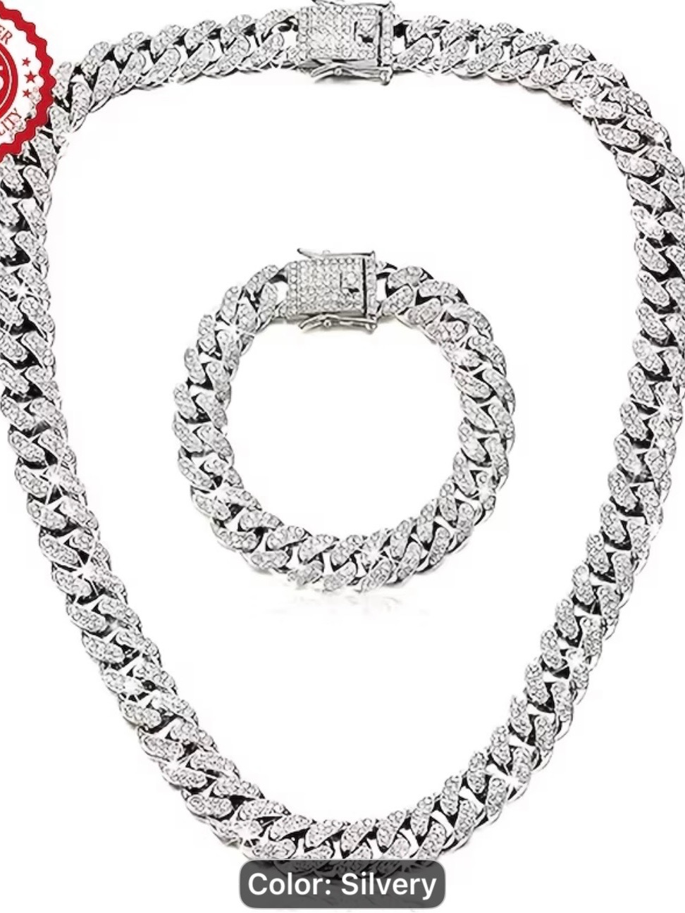 Men And Woman Necklace And Bracelet Set